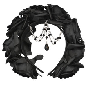 Dark Queen Black Rose Jeweled Crown